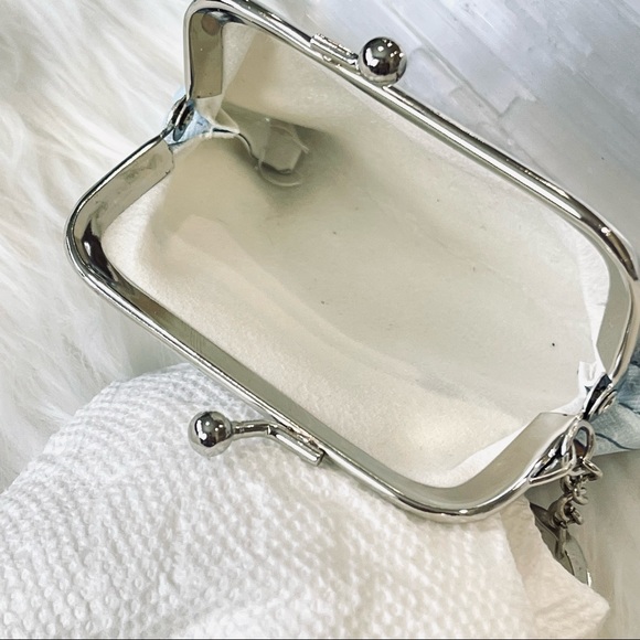 🌟🌟SOLD ☀️☀️MONEY PATTERN PURSE Ben Franklin COIN WALLET keyring pouch CHANGE t - Picture 8 of 9